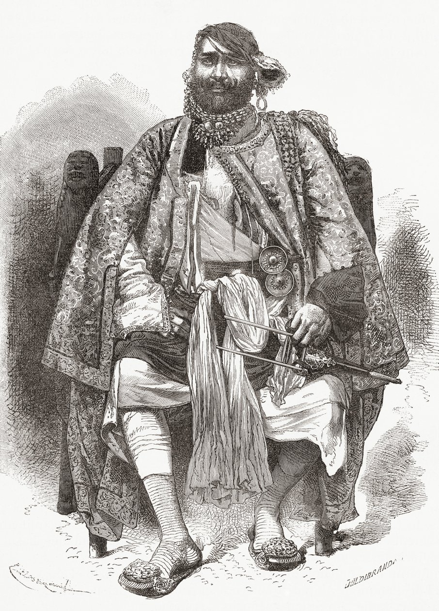 Rana Bhagwant Singh, El Mundo en la Mano, julkaistu 1878 tekijältä European School