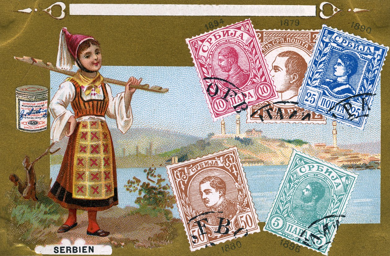 Serbian postimerkit, 1897 tekijältä European School