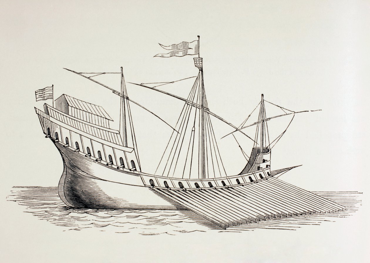 Sixteenth Century Galley, noin 1880 tekijältä European School