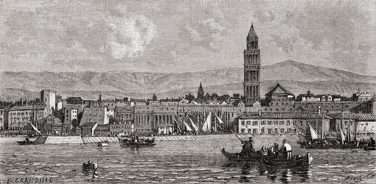 Split, Kroatia, "El Mundo en la Mano", julkaistu 1878 tekijältä European School