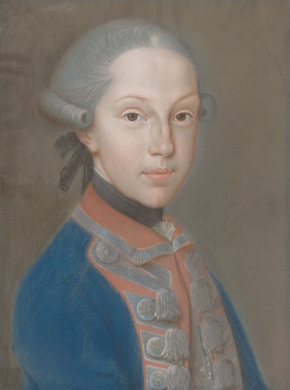 Nuoren miehen muotokuva univormussa tekijältä European 18th Century