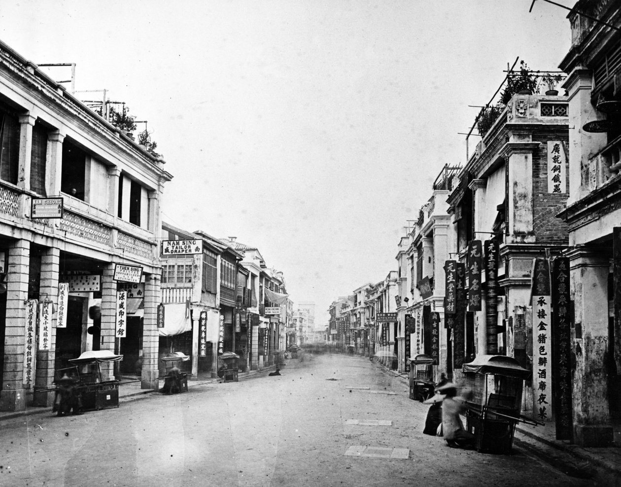 Queens Road, Hong Kong, n. 1875 tekijältä European Photographer