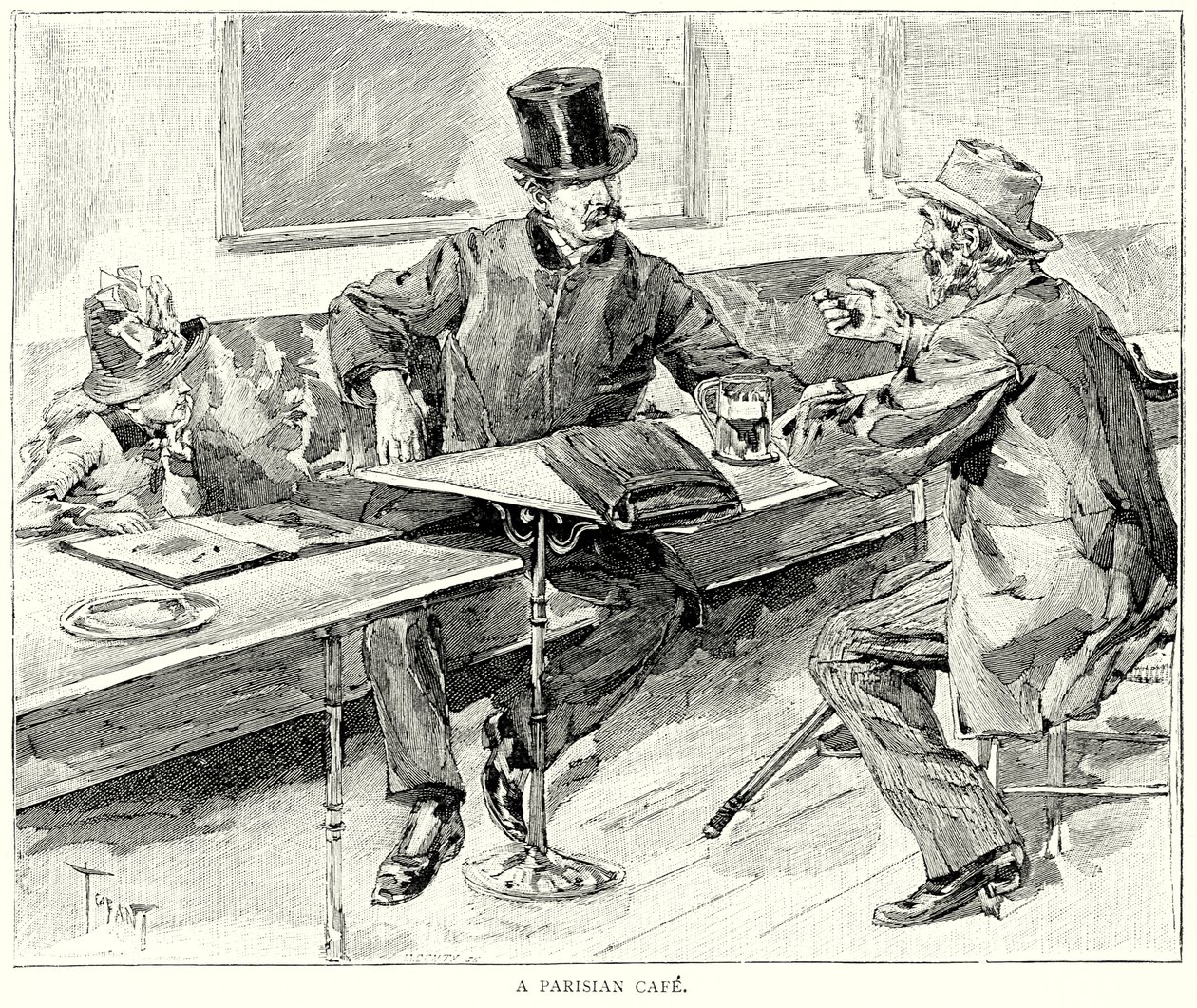 Pariisilainen kahvila (kaiverrus) tekijältä European School