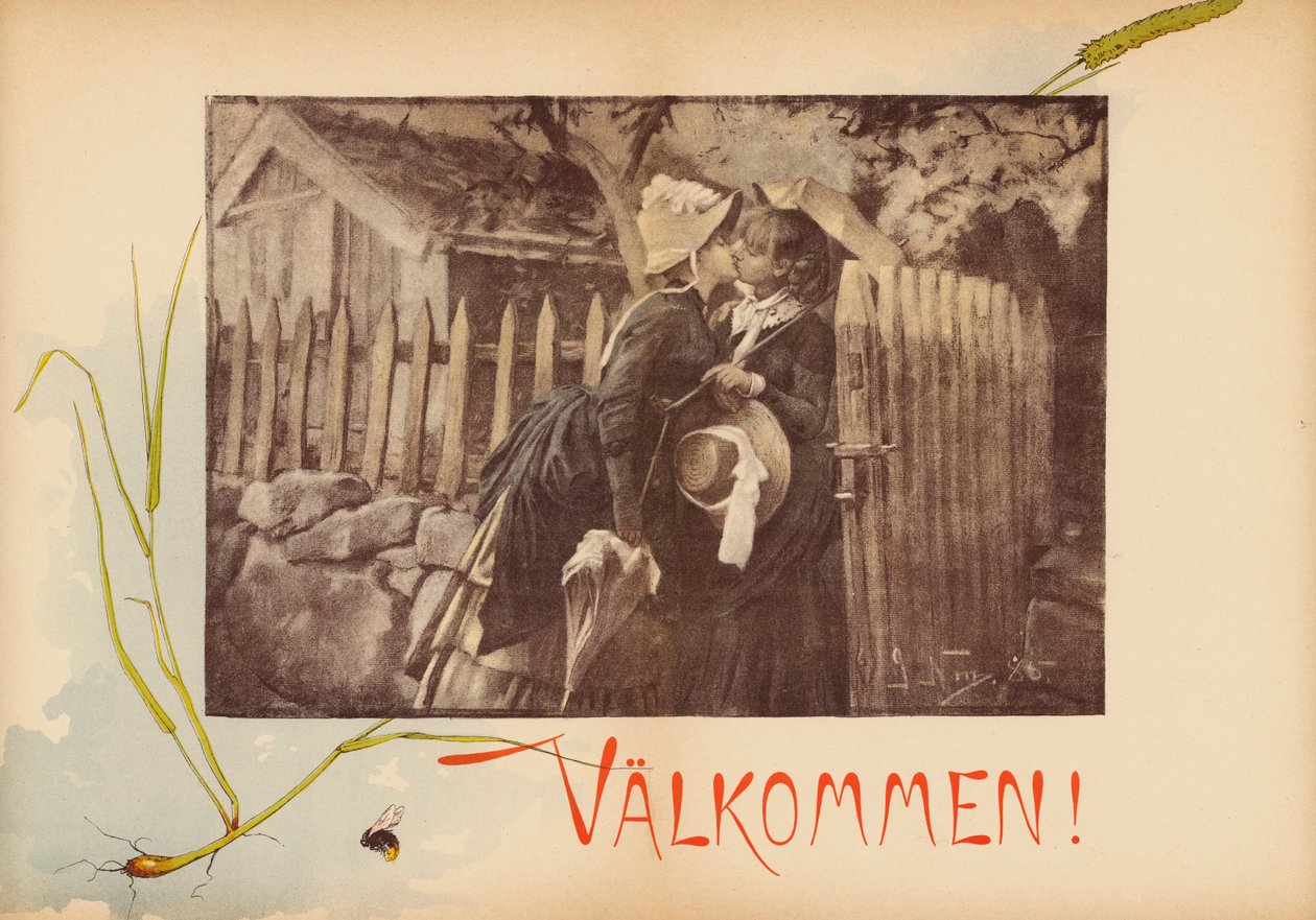 Tervetuliais suudelma (värilitografia) tekijältä European School