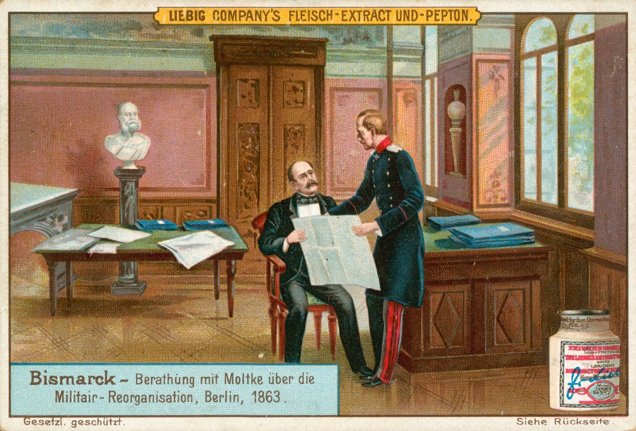 Bismarck, Liebig-kortti, 1900-luvun alku (kromo) tekijältä European School