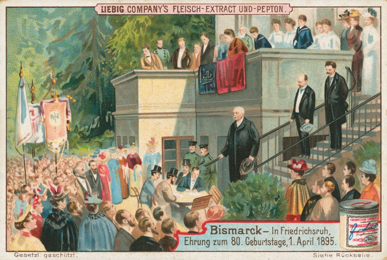 Bismarck, Liebig-kortti, 1900-luvun alku (kromo) tekijältä European School