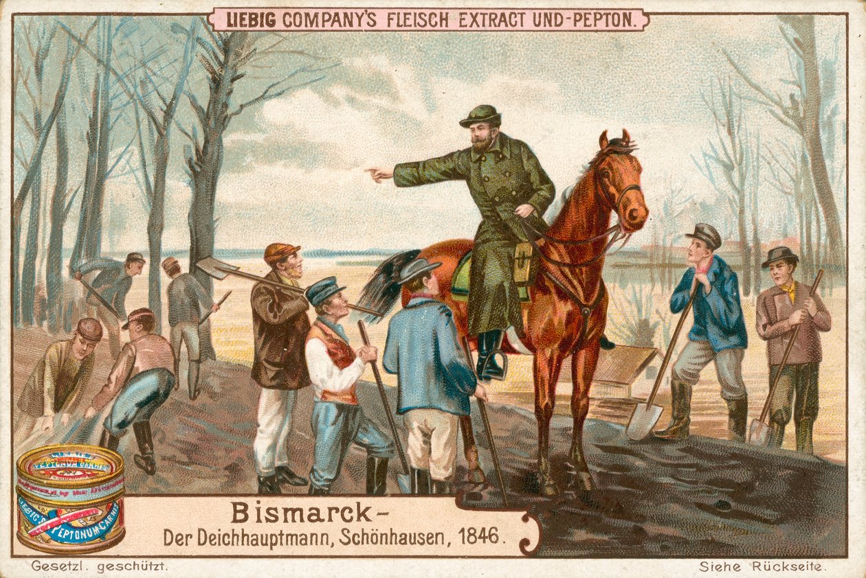 Bismarck, Liebig-kortti, 1900-luvun alku (kromo) tekijältä European School