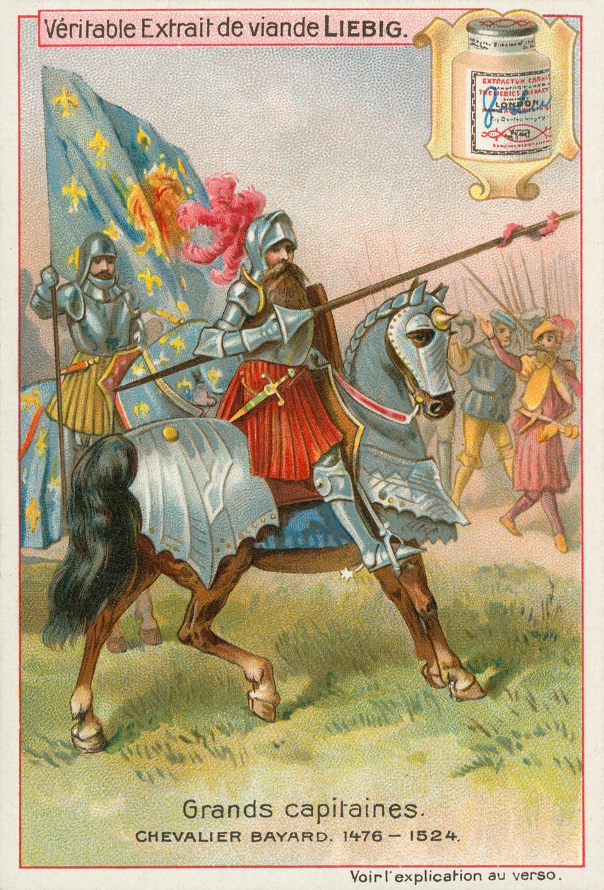 Chevalier Bayard, Liebig-kortti, 1900-luvun alku (kromo) tekijältä European School