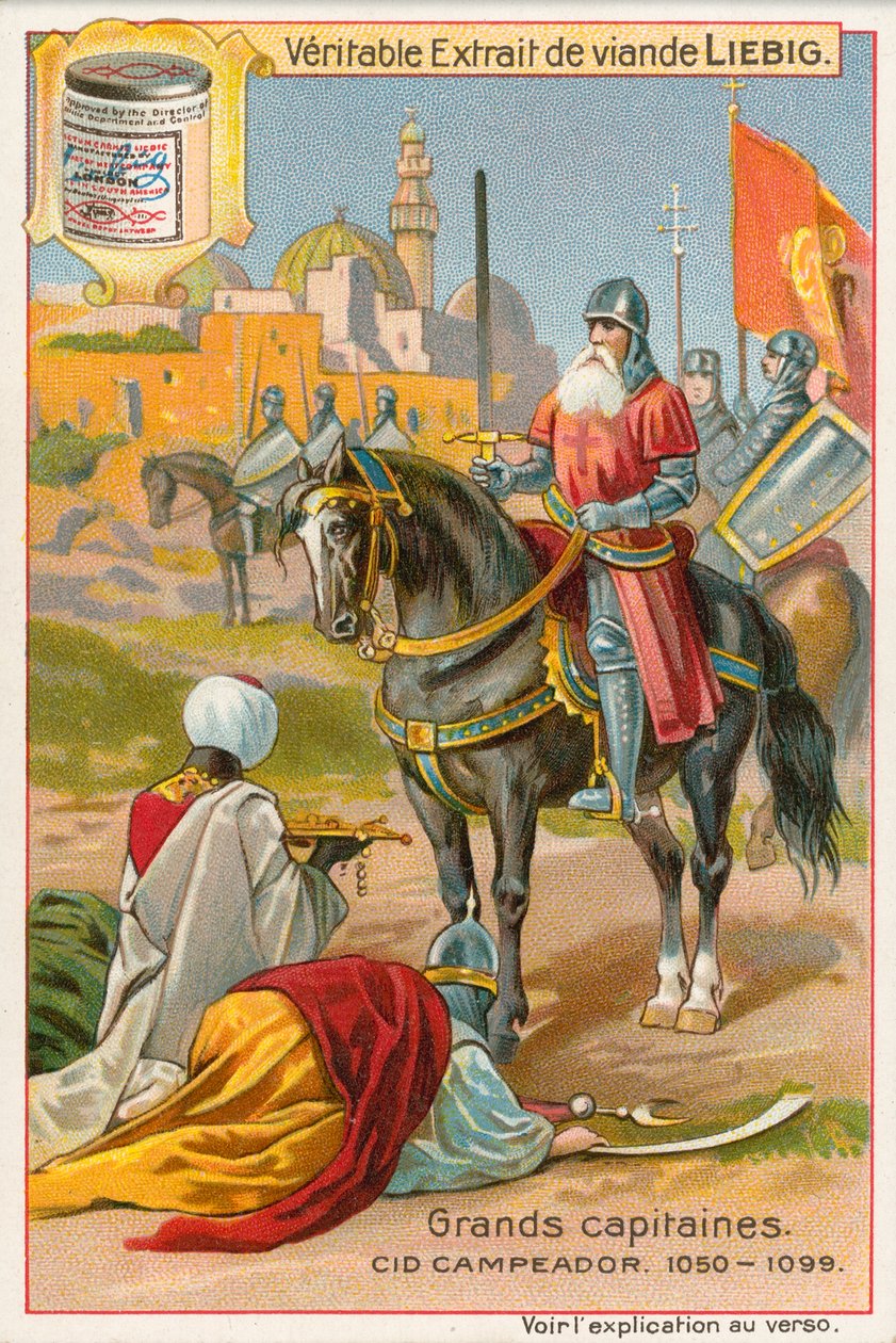 Cid Campeador, Liebig-kortti, 1900-luvun alku (kromo) tekijältä European School