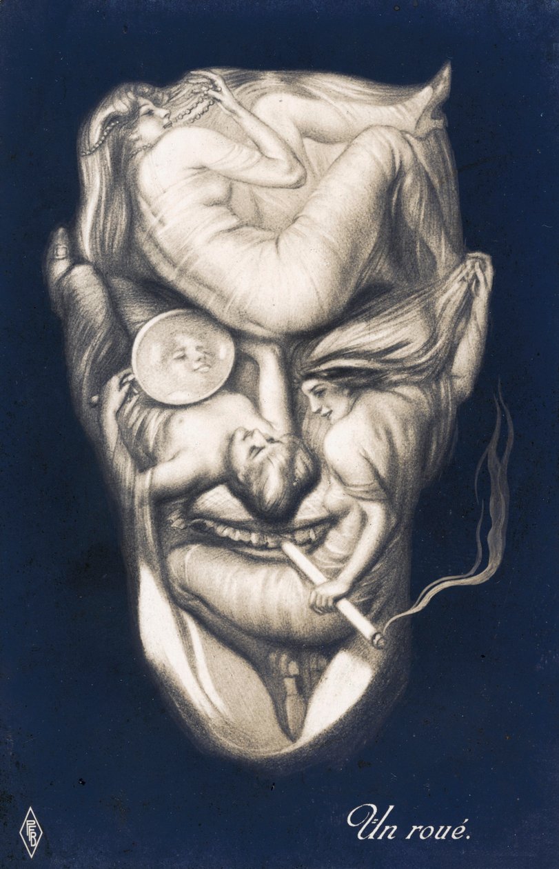 Fantasiamuotokuva Roue (litografia) tekijältä European School