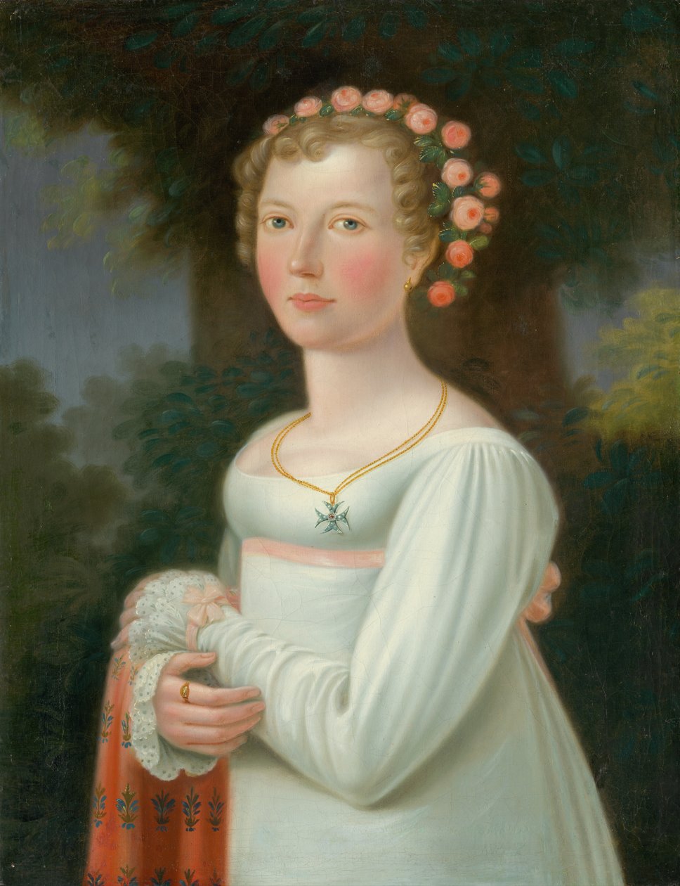 Tyttö valkoisessa mekossa, 1800-20 tekijältä European School