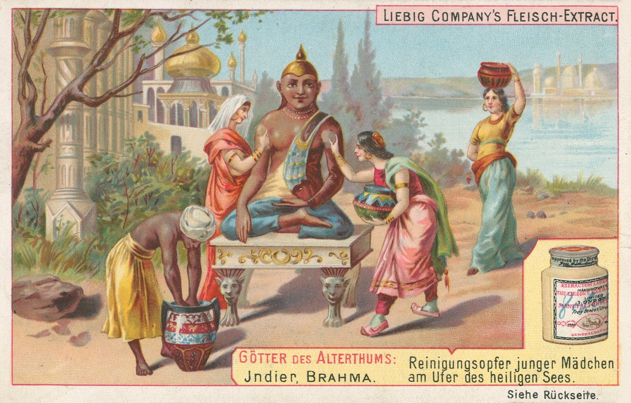 Intia, Brahma, Liebig-kortti, 1900-luvun alku (kromo) tekijältä European School