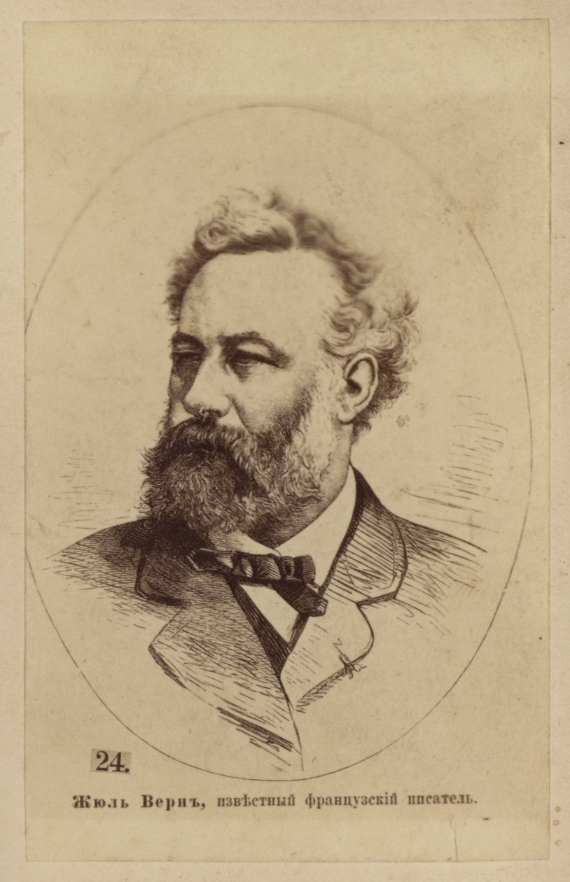 Jules Verne, ranskalainen kirjailija, runoilija ja näytelmäkirjailija (litografia) tekijältä European School