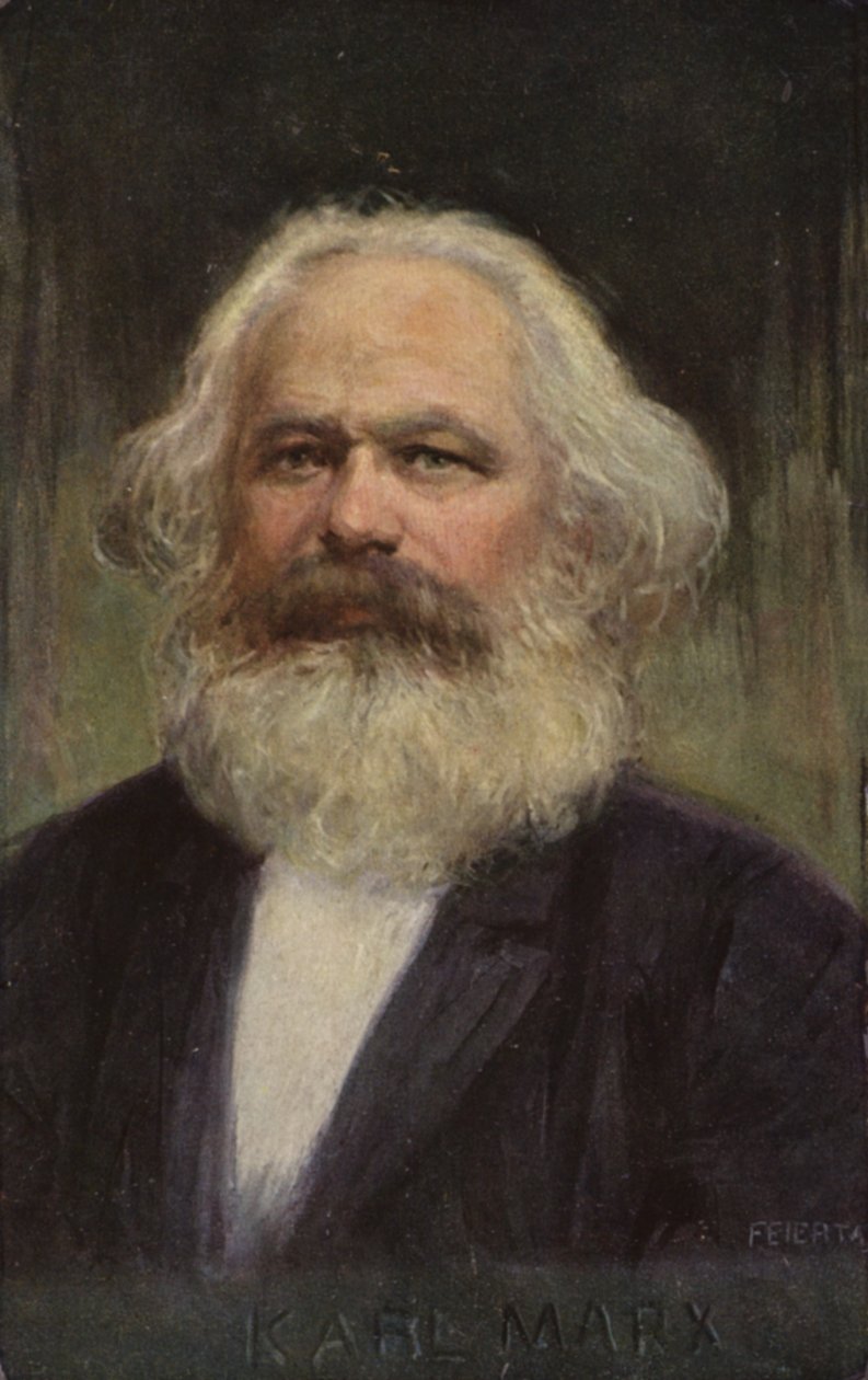 Karl Marx (1818-1883), saksalainen filosofi, taloustieteilijä, historioitsija ja poliittinen teoreetikko (väriliitoskuva). tekijältä European School
