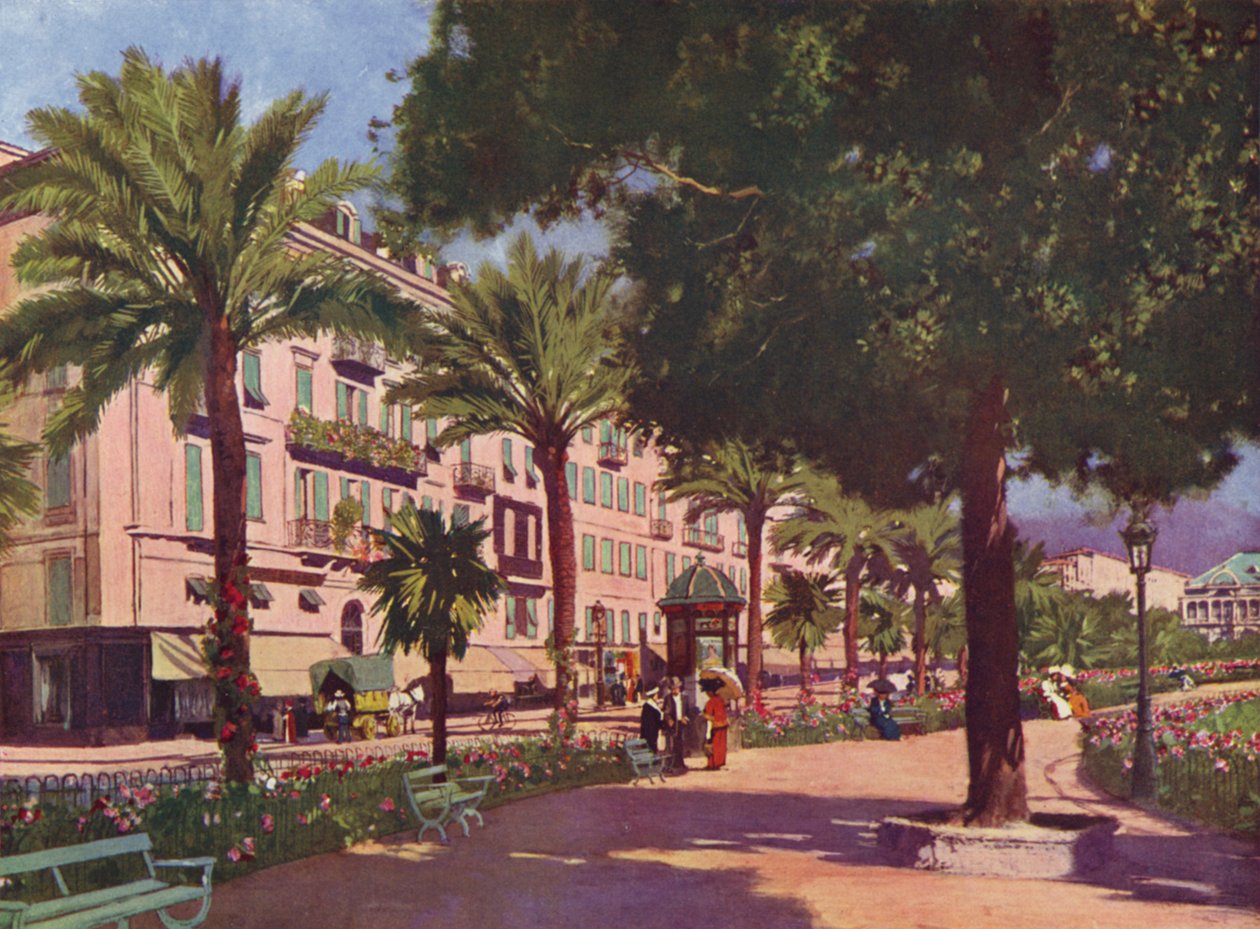 Nizza, Avenue Massena (värilitografia) tekijältä European School