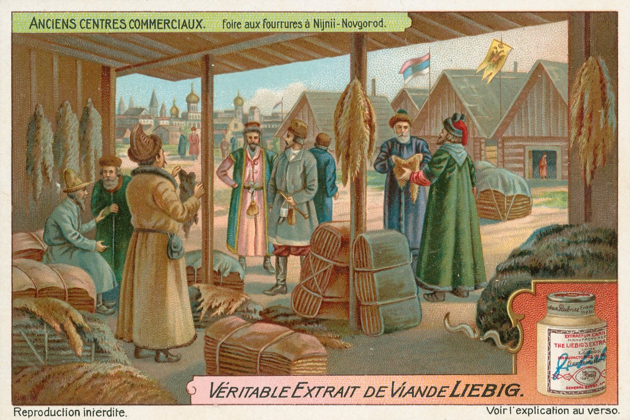 Nižni Novgorod, Venäjä, Liebig-kortti, 1900-luvun alku (kromo) tekijältä European School