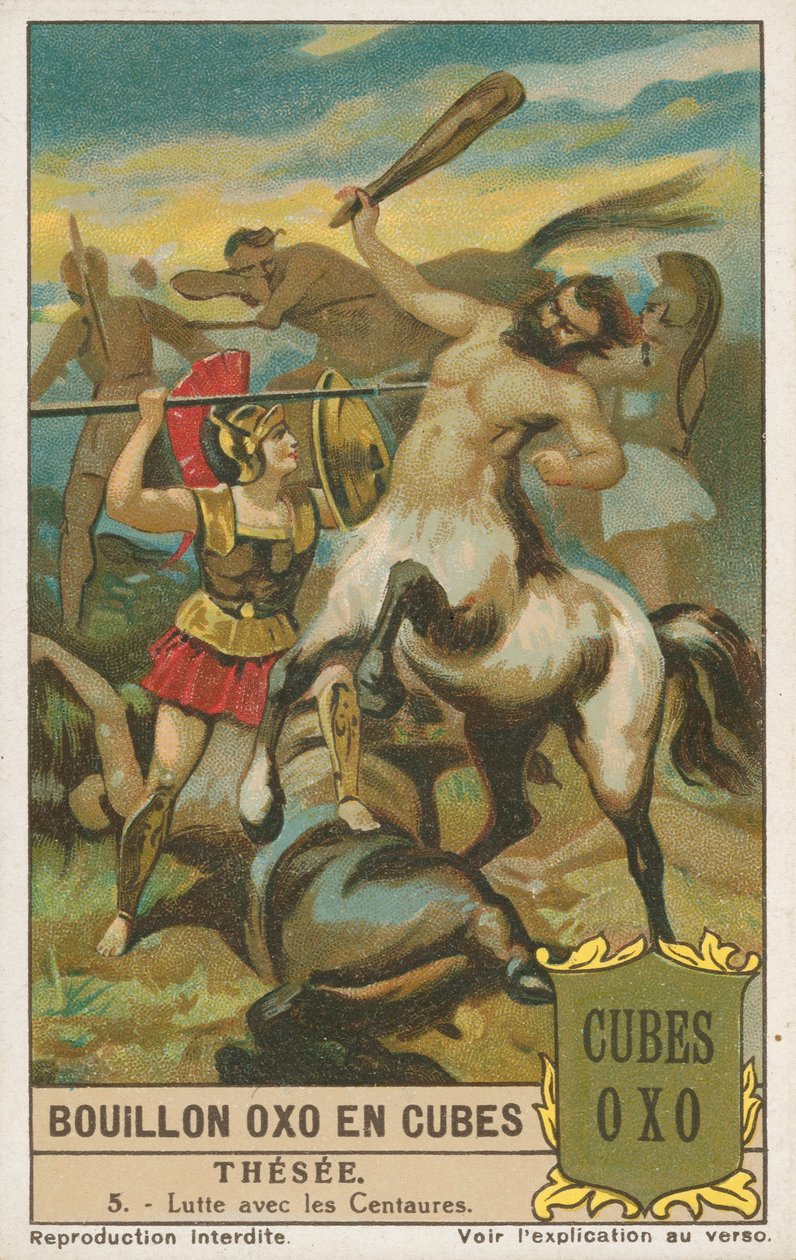 Theseus, Liebig-kortti, 1900-luvun alku (kromo) tekijältä European School