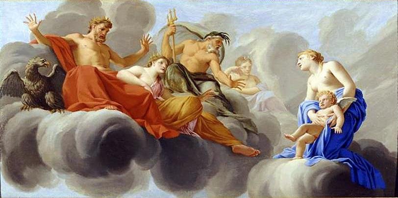 Amorin elämä - Venus esittää Amor Jupiterille tekijältä Eustache Le Sueur