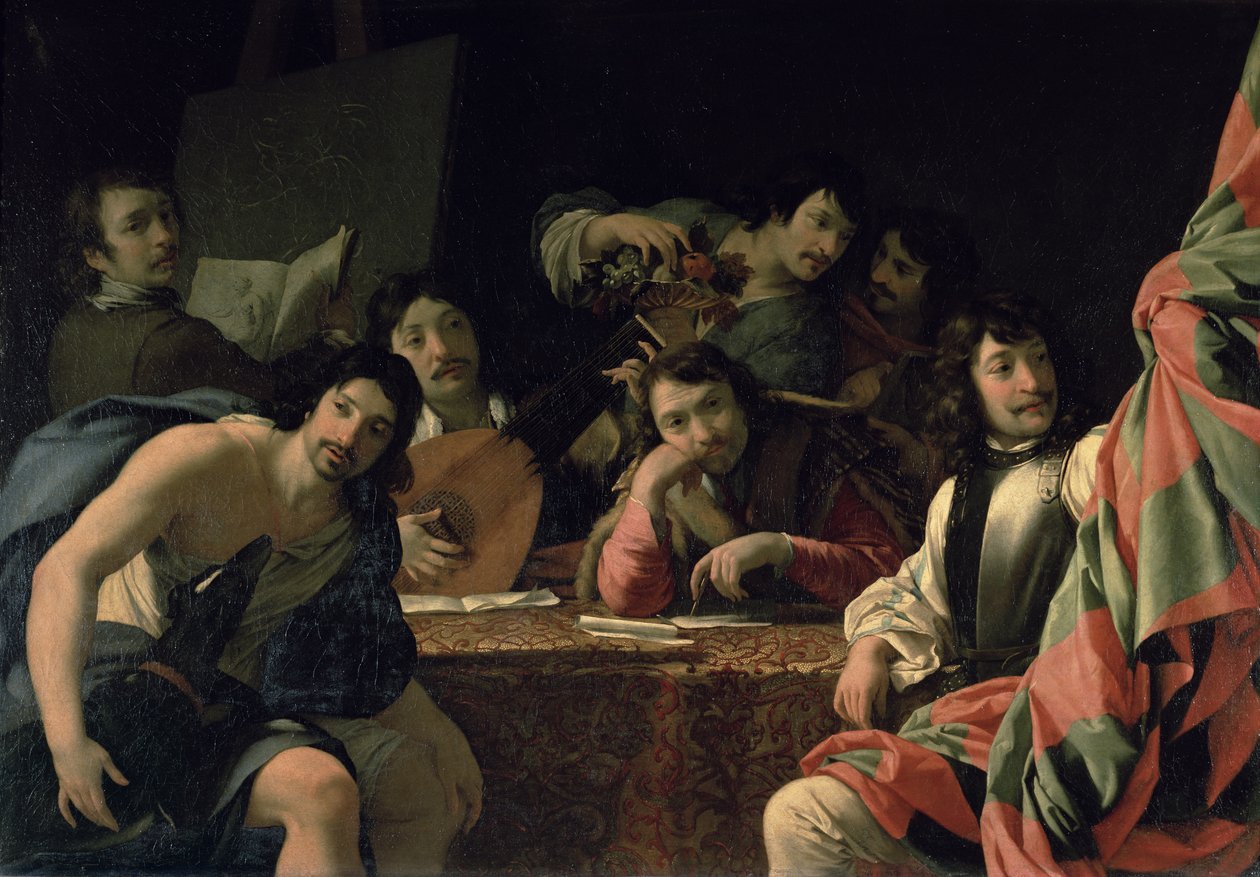 Taiteilijoiden kokoontuminen tekijältä Eustache Le Sueur