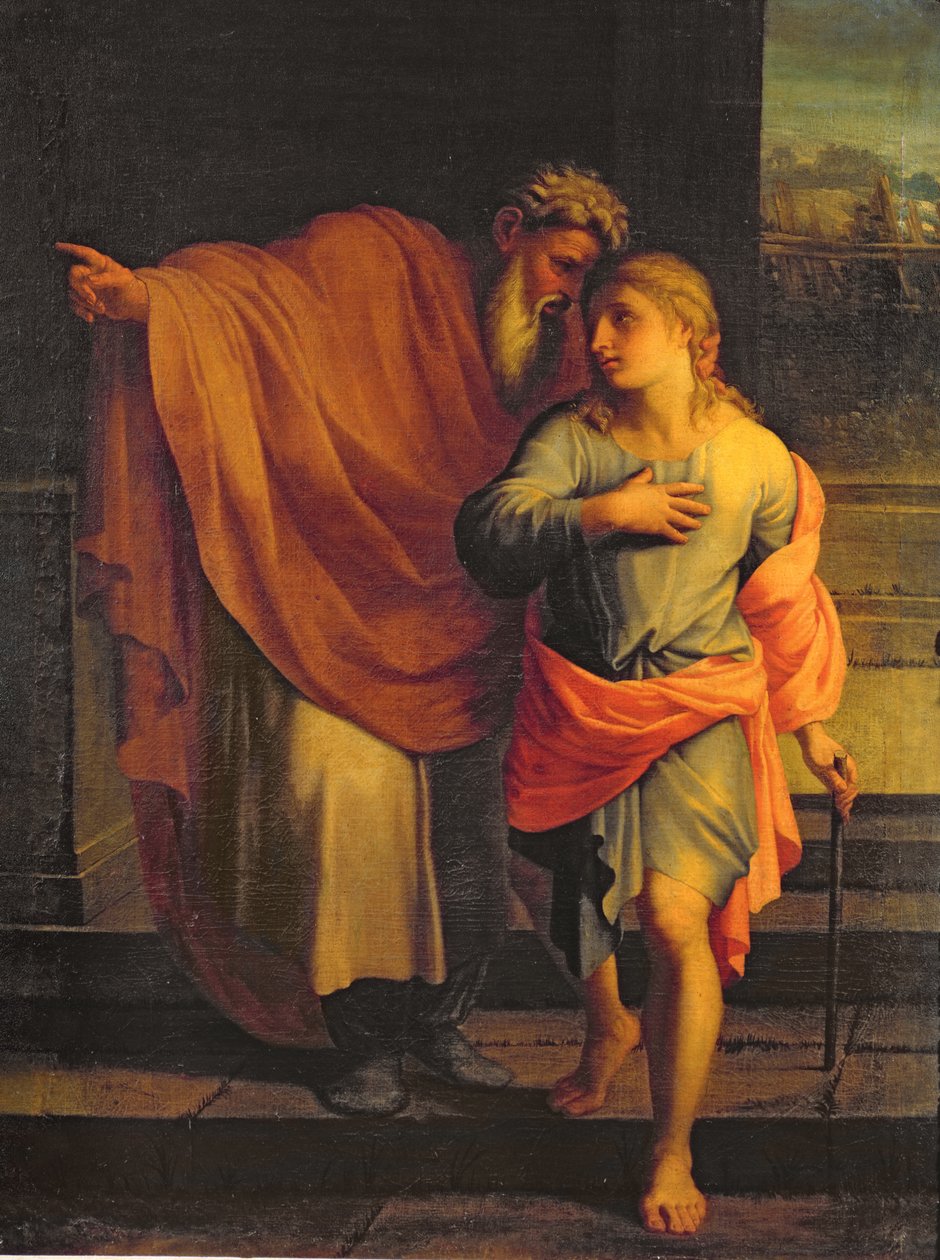 Jaakob lähettää poikansa Joosefin etsimään veljiään Sichemistä tai Tobias saamaan ohjeita veljiltään tekijältä Eustache Le Sueur