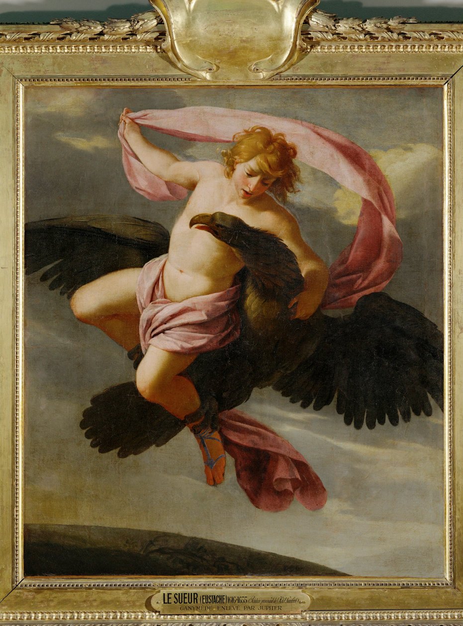 Ganymedeksen kidnappaus ... tekijältä Eustache (studio of) Le Sueur