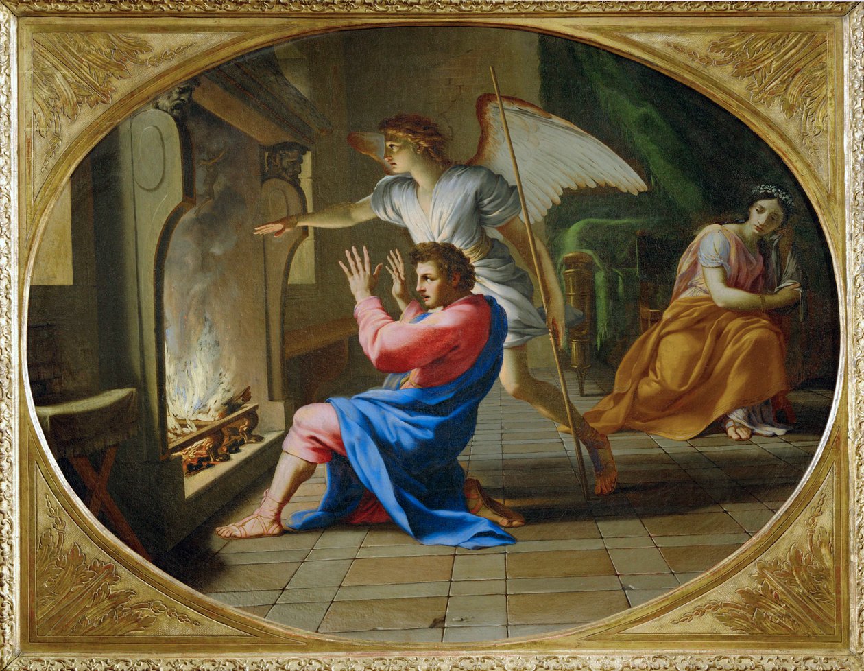 Tobiaksen ja Saran hääyö - hääyö ... tekijältä Eustache (studio of) Le Sueur