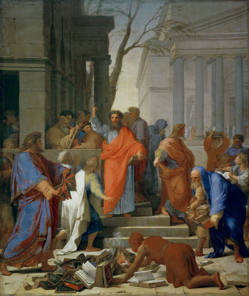 Paavalin saarnaaminen Efesossa ... tekijältä Eustache (studio of) Le Sueur