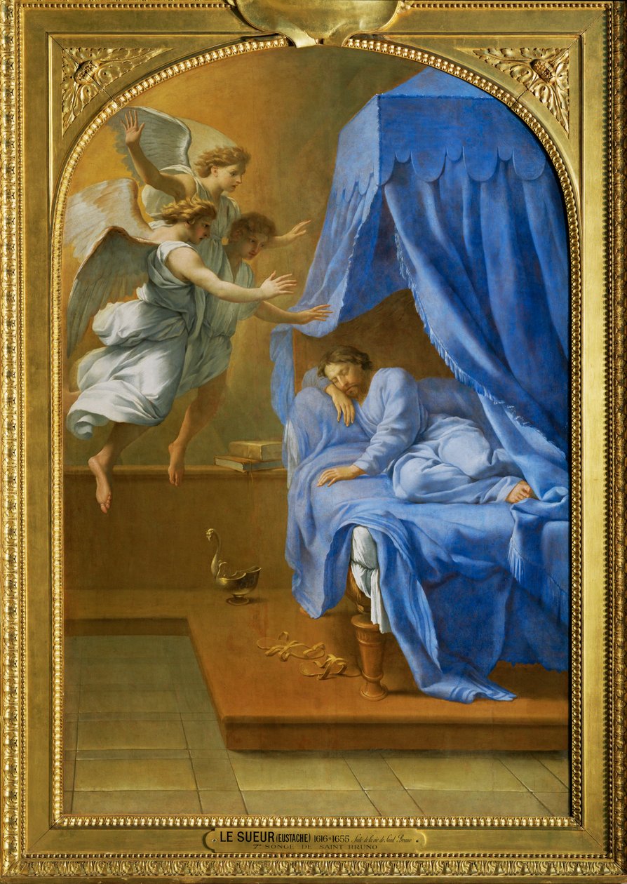 Le songe de Saint Bruno - Saint Brunon unelma ... tekijältä Eustache (studio of) Le Sueur