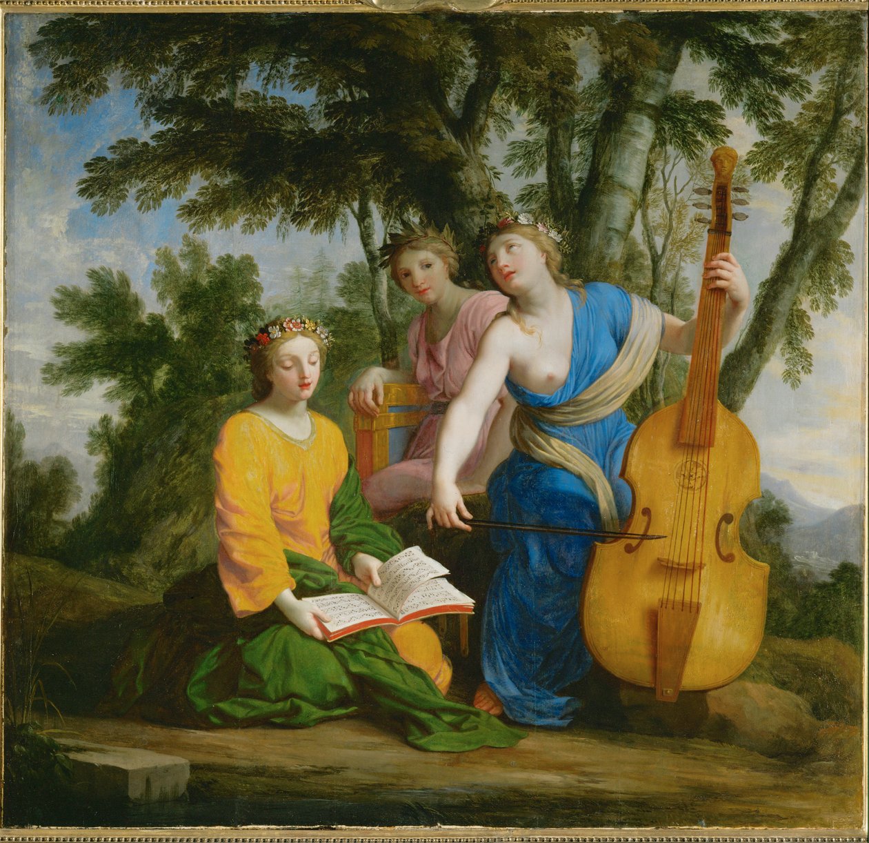Melpomene, Erato ja Polyhymnia ... tekijältä Eustache (studio of) Le Sueur