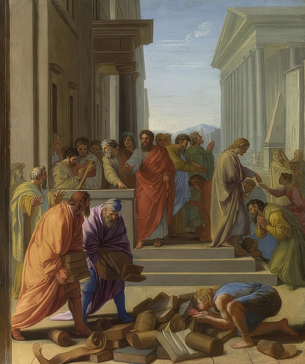 Apostoli Paavali saarnaa Efesossa. 1649 tekijältä Eustache Le Sueur