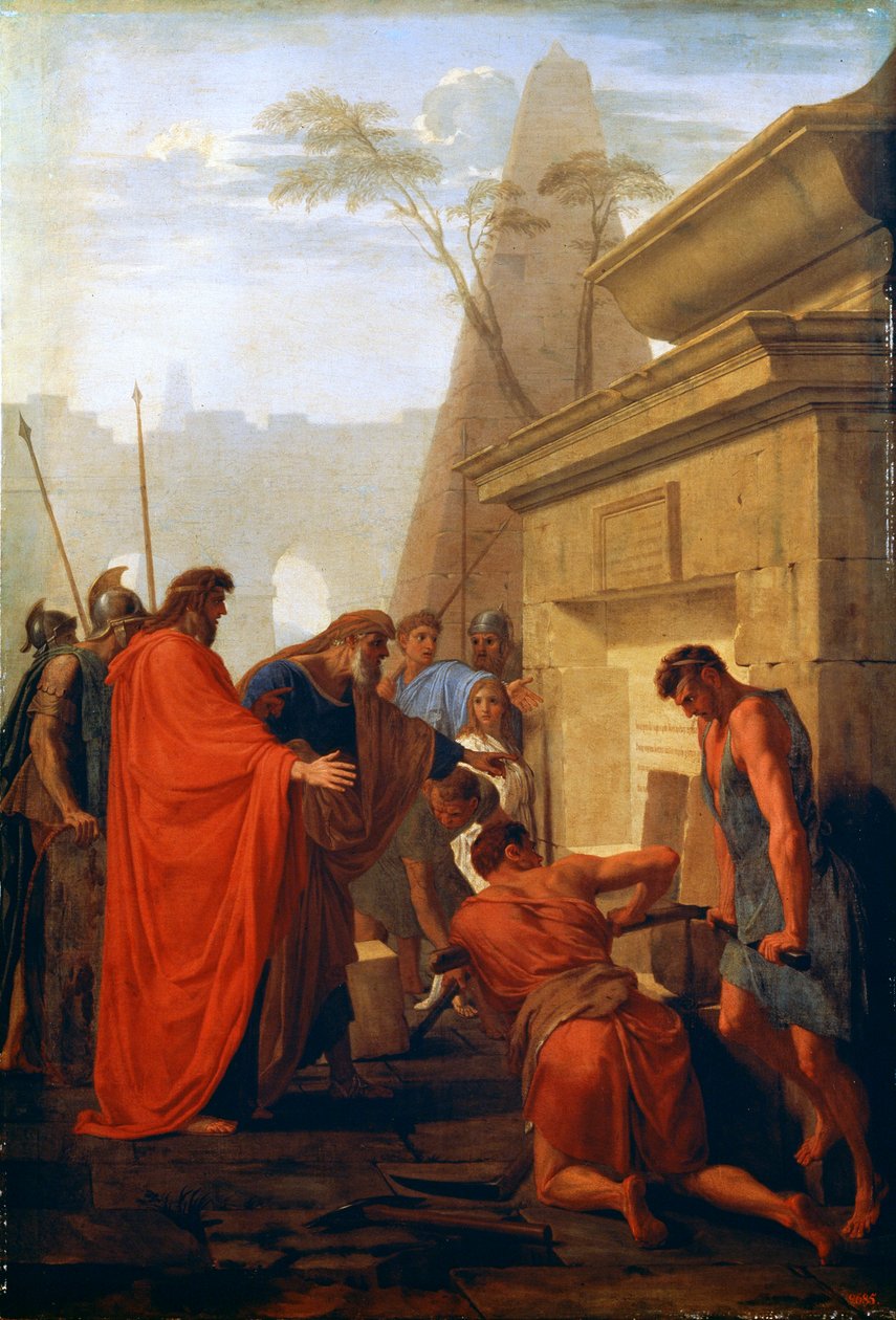Dareios Suuri Nitocrisin haudan avaaminen, 1600-luku tekijältä Eustache Le Sueur