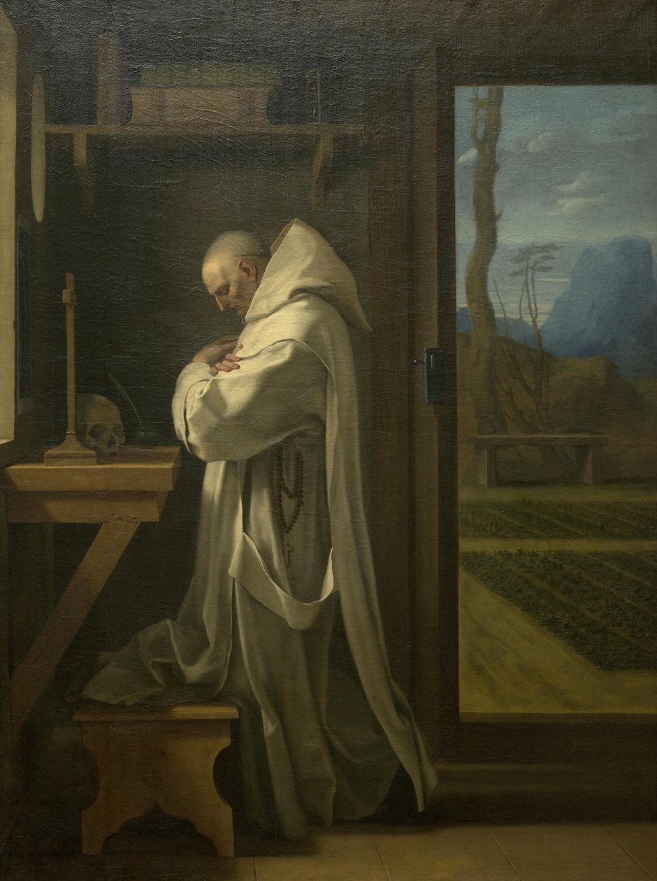 Pyhä Bruno rukoilemassa tekijältä Eustache Le Sueur