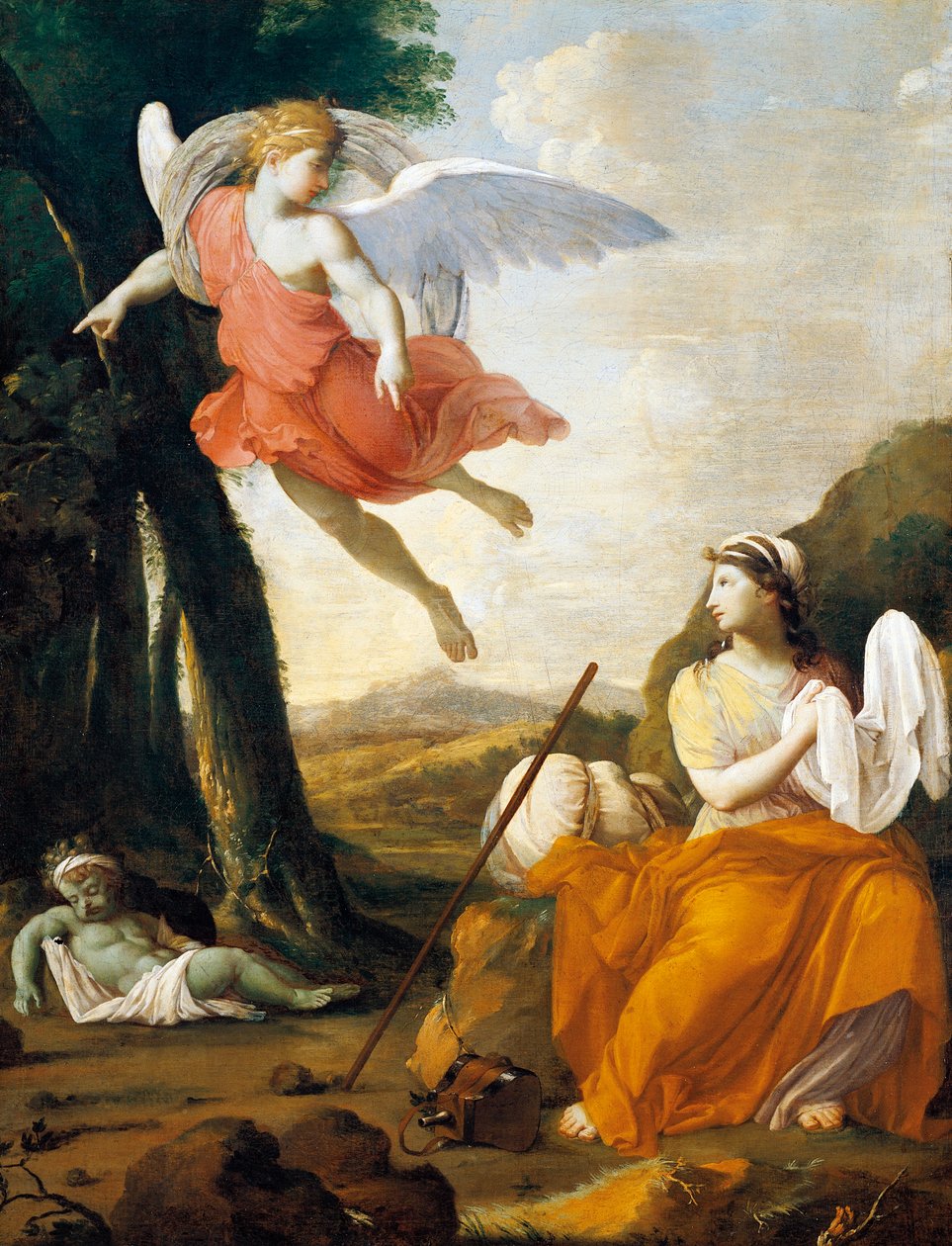 Eustache Le Sueur (1616-1655) pelasti Hagarin ja Ismaelin enkelin toimesta tekijältä Eustache Le Sueur