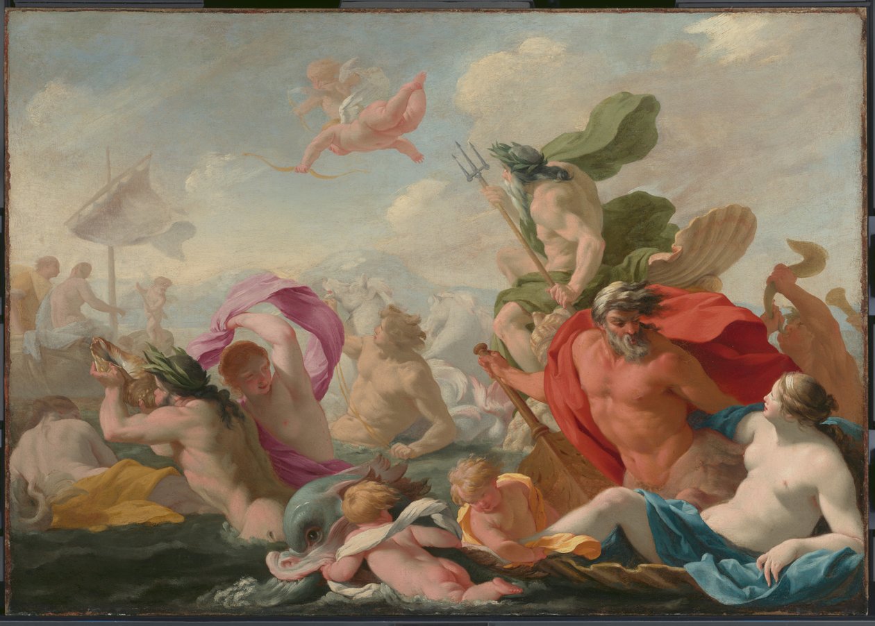 Meeresgötter huldigen der Liebe tekijältä Eustache Le Sueur
