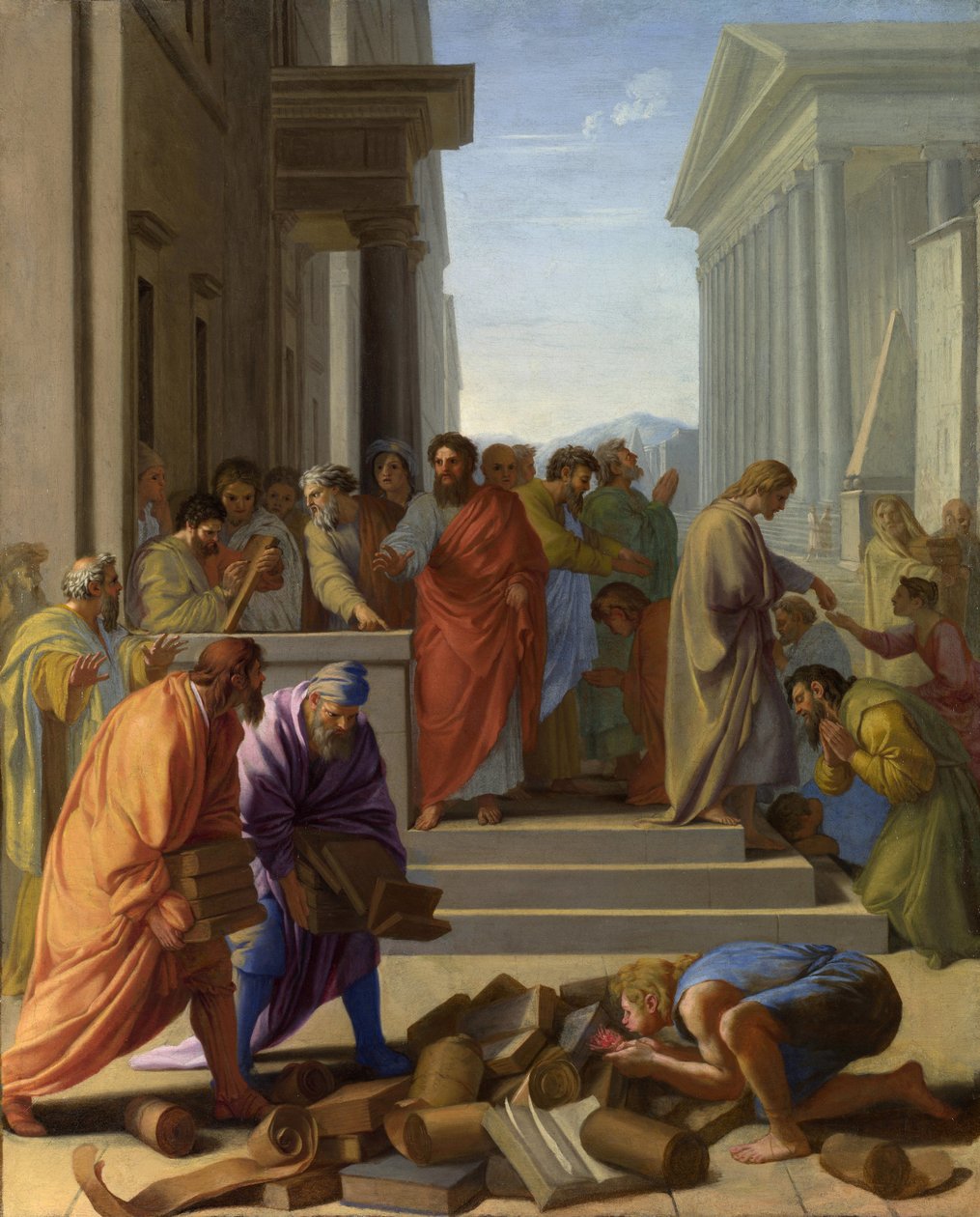 Pyhä Paavali saarnaa Efesoksessa tekijältä Eustache Le Sueur