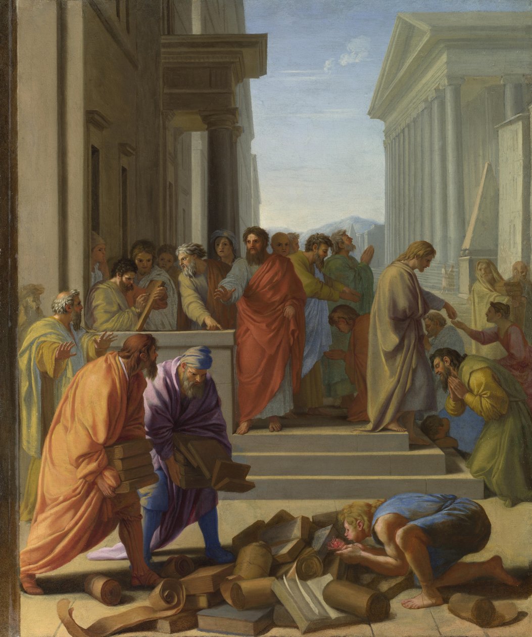 Pyhä Paavali saarnaa Efesoksessa, 1649 tekijältä Eustache Le Sueur
