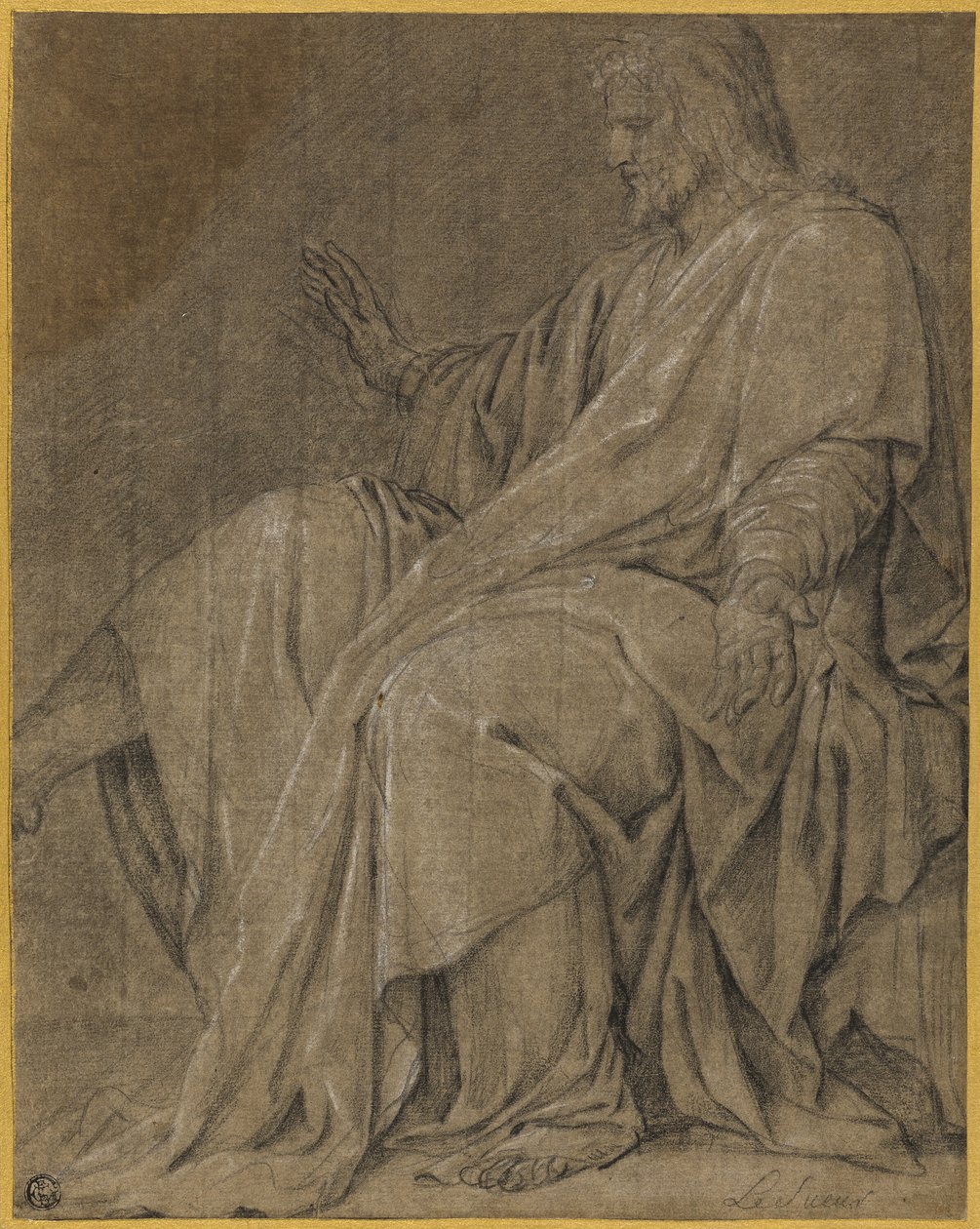 Saint Louis Healing the Sick -tutkimus tekijältä Eustache Le Sueur