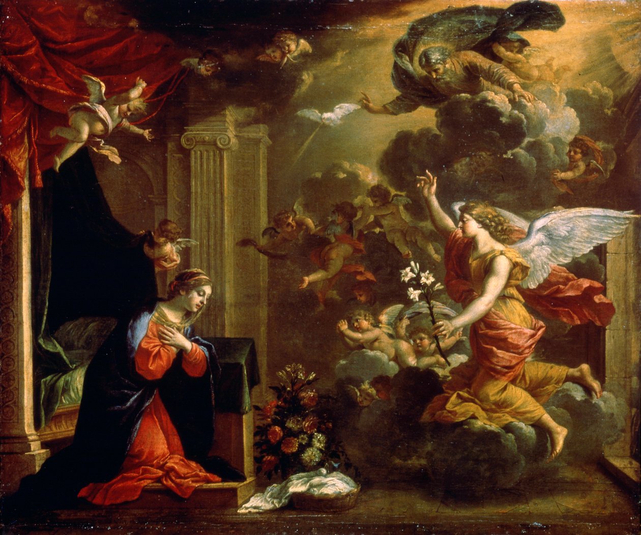 Marian ilmestys, 1600-luku. tekijältä Eustache Le Sueur