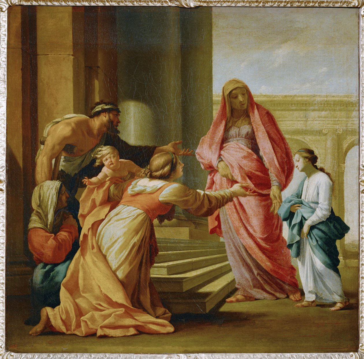Neitsyt Maria tuodaan temppeliin (maalaus kankaalle) tekijältä Eustache Le Sueur