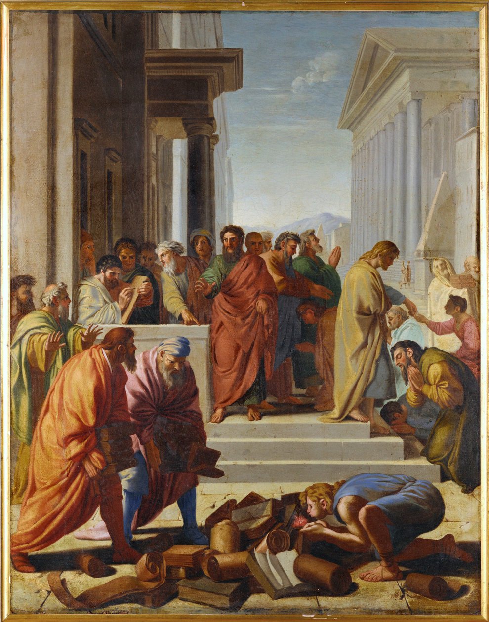 Paavalin saarna Efesoksessa (maalaus kankaalle) tekijältä Eustache Le Sueur