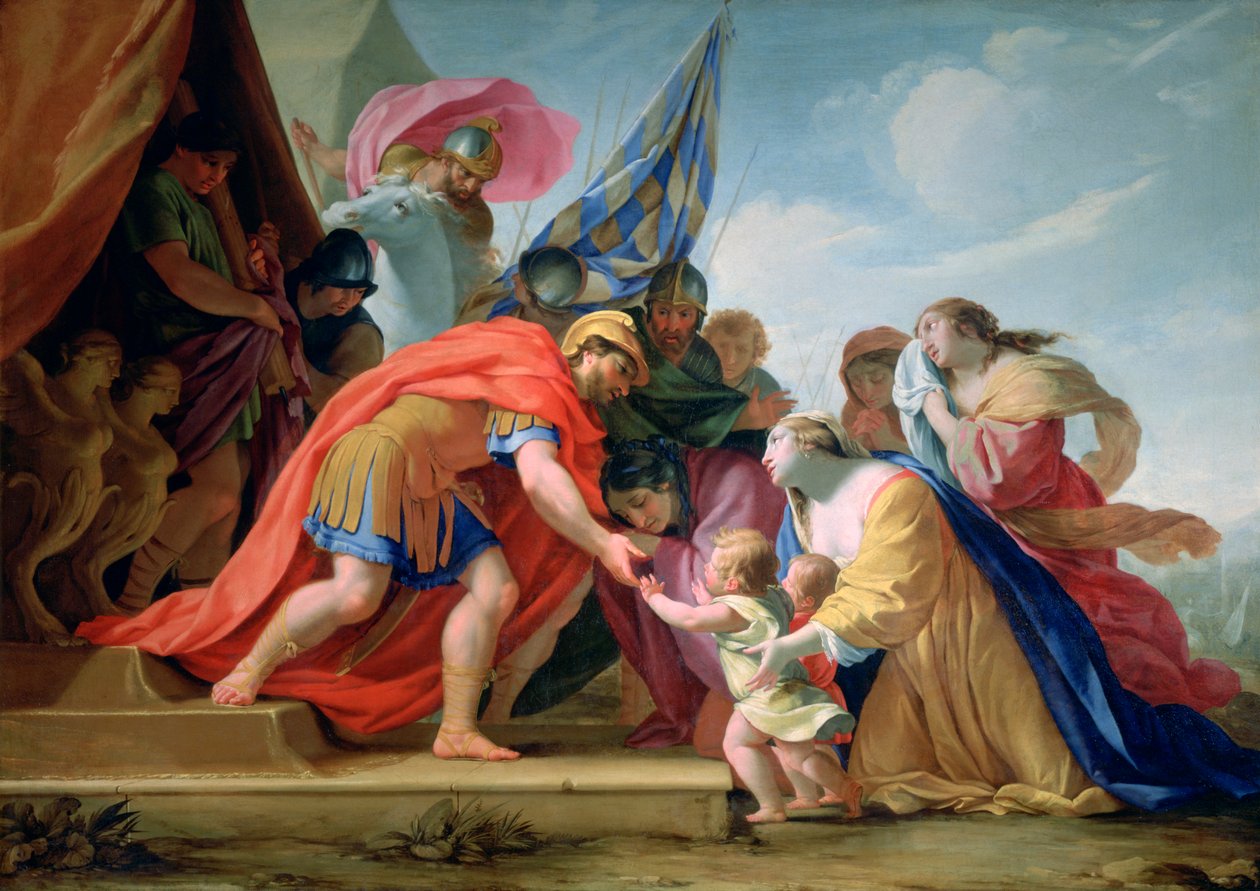 "Volumnie ja Véturie Coriolanin edessä", 1638-1639 tekijältä Eustache Le Sueur