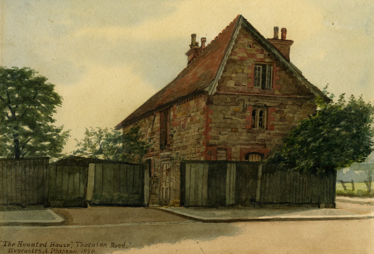 Kummitustalo, Thornton Road, 1920 wc paperilla tekijältä Evacustes Arthur Phipson