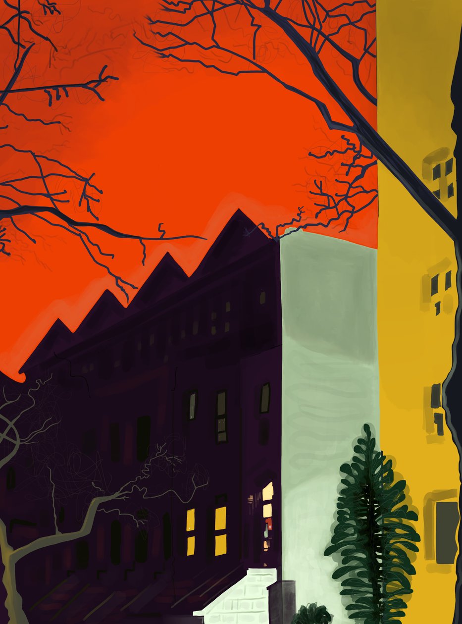 14th Street At 6.A.M., Brooklyn (digitaalista taidetta) tekijältä Evan Sklar