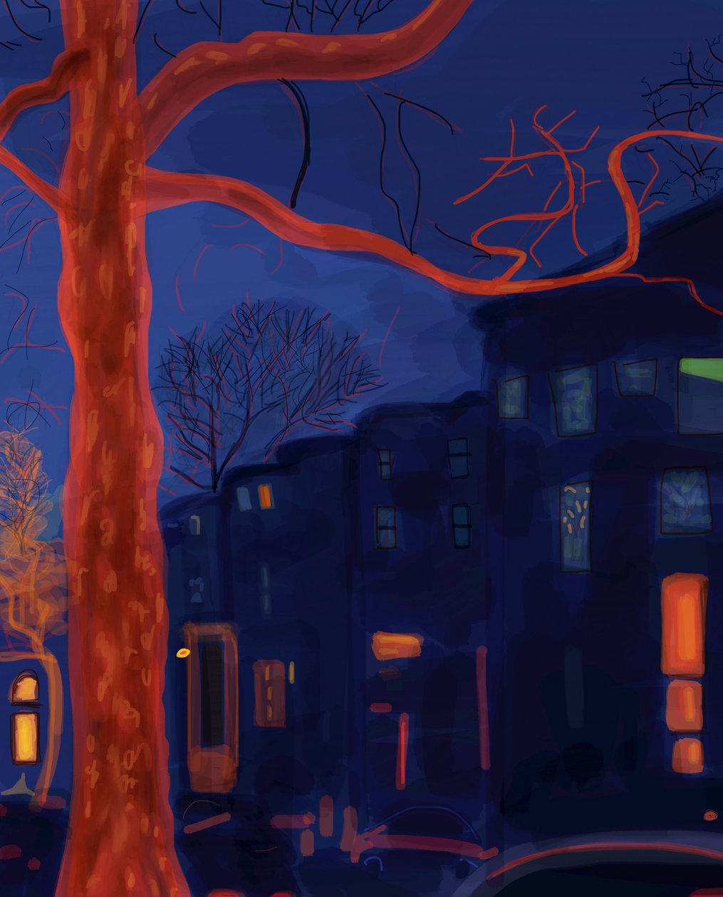 7th Street, Brooklyn, 2016 (digitaalinen taide) tekijältä Evan Sklar