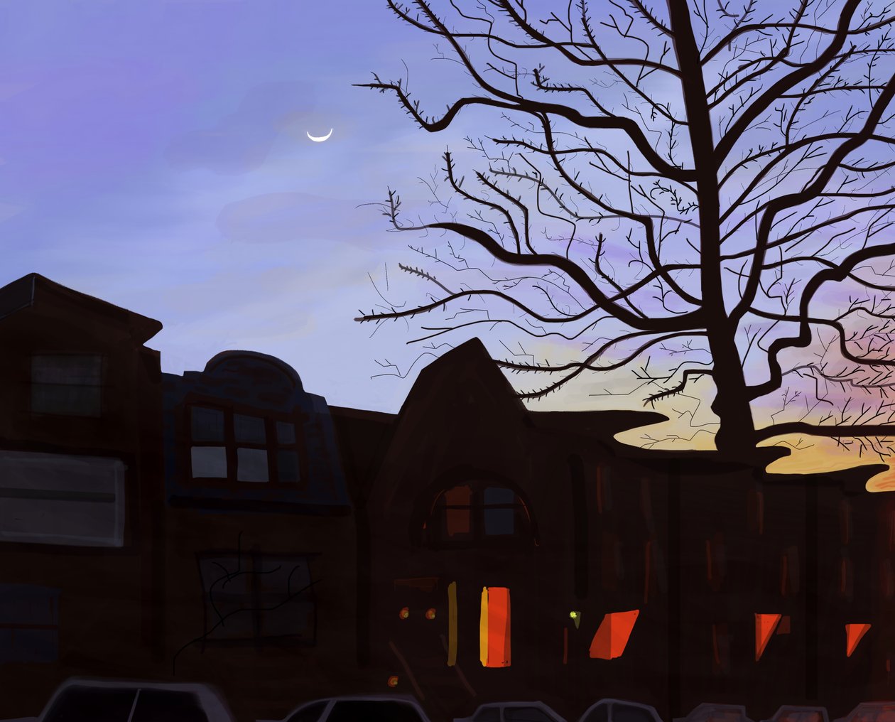 9th Street, Brooklyn, 2016 (käsin piirretty iPadilla Apple-kynällä). tekijältä Evan Sklar