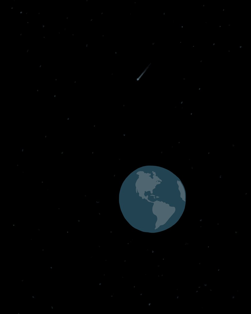 Earth Seen From Space (digitaalista taidetta) tekijältä Evan Sklar