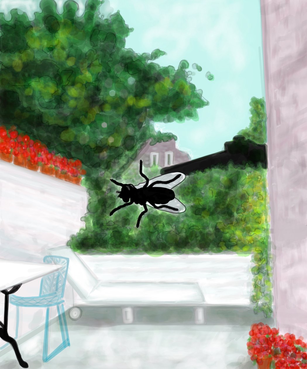 Fly On Window, Brooklyn (digitaalista taidetta) tekijältä Evan Sklar