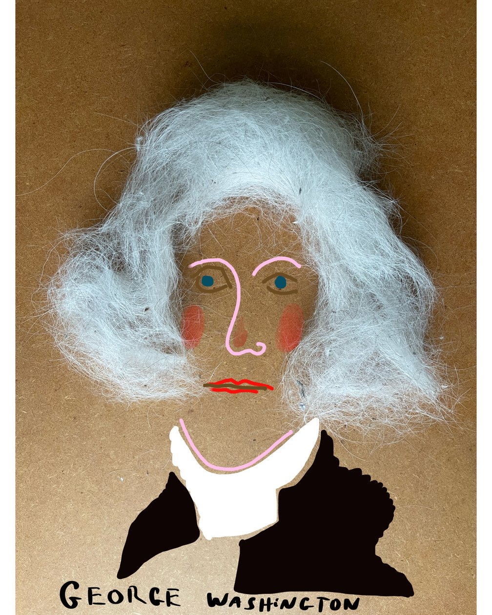 George Washington (kollaasipiirros) tekijältä Evan Sklar