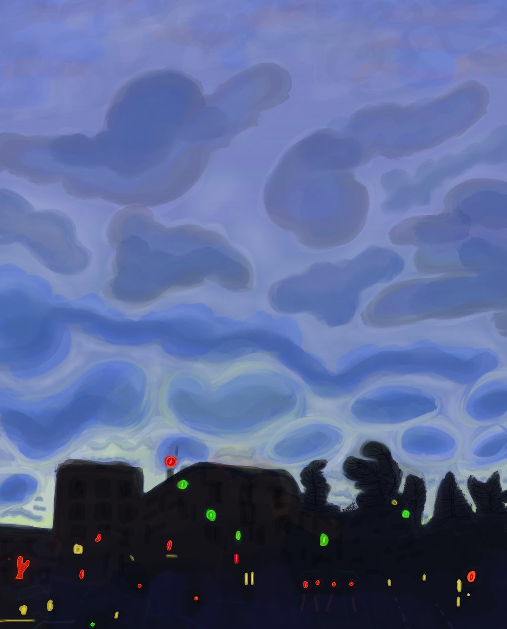 Grand Army Plaza, Brooklyn, 2016 (käsin piirretty iPadilla ja Apple-kynällä). tekijältä Evan Sklar