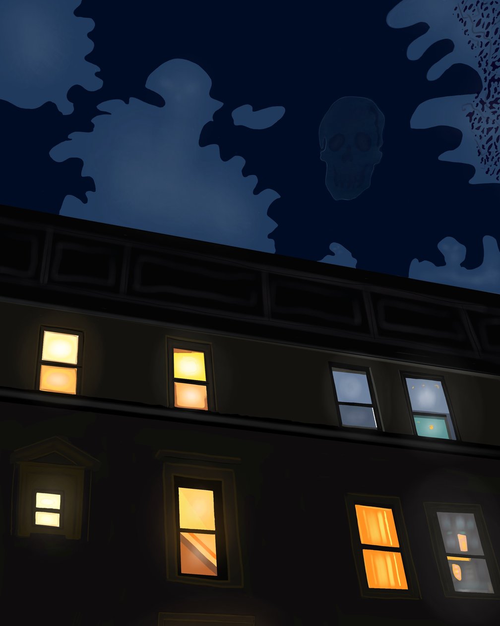 Halloween Night (digitaalista taidetta) tekijältä Evan Sklar